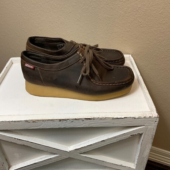 New Clarks Padmora Wallabee Women Sz 6.5M Shoe Leather Chukka Brown Loafer Rck - Picture 8 of 12